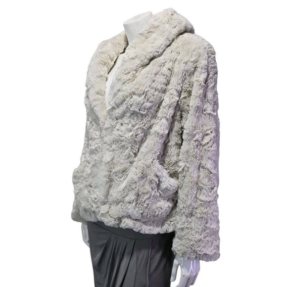 Anthropologie Tiny Editions Glacie Faux Fur Jacket Women's LP Petite - Picture 2 of 16